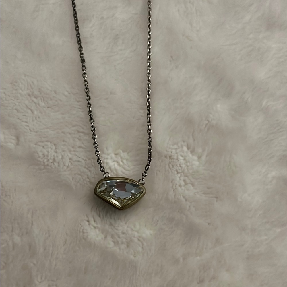 Silpada Sterling Silver .925 Heart Necklace with brass and cubic zirrconia